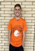 Cleveland Browns Junk Food Clothing BOLD LOGO T Shirt - Orange