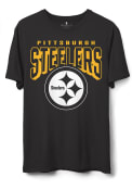 Pittsburgh Steelers Junk Food Clothing BOLD LOGO T Shirt - Black