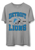 Detroit Lions Junk Food Clothing NFL HELMET T Shirt - Grey