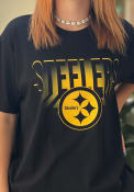 Pittsburgh Steelers Junk Food Clothing SPOTLIGHT T Shirt - Black