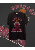 Chicago Bulls Junk Food Clothing Fadeaway Fashion T Shirt - Black