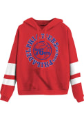 Philadelphia 76ers Womens Junk Food Clothing Sideline Hooded Sweatshirt - Red
