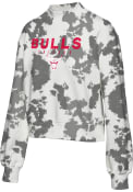Chicago Bulls Womens Junk Food Clothing Tie Dye Crew Sweatshirt - Black