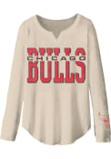 Chicago Bulls Womens Junk Food Clothing Sunday T-Shirt - Oatmeal