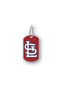 St Louis Cardinals Womens Glitter Dog Tag Necklace - Red
