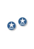 Dallas Cowboys Womens Glitter Post Earrings - Navy Blue