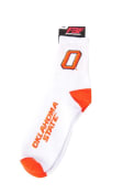 Oklahoma State Cowboys Logo Name Quarter Socks - White