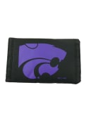Purple K-State Wildcats Nylon Mens Trifold Wallet