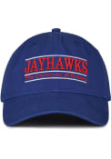 Kansas Jayhawks Bar Unstructured Adjustable Hat - Blue