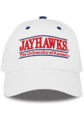 Kansas Jayhawks The Game Nickname Bar Adjustable Hat - White