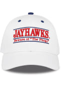 Kansas Jayhawks The Game Nickname Bar Adjustable Hat - White