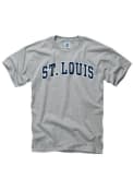 St Louis Youth Grey Arched Wordmark Short Sleeve T Shirt