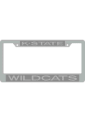 Silver K-State Wildcats Silver Chrome License Frame