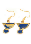 St Louis Blues Womens Dangle logo Earrings - Blue