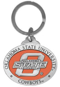Oklahoma State Cowboys Orange Pewter Keychain