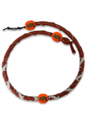Oklahoma State Cowboys Spiral Football Necklace - Brown