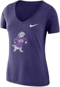 Nike TCU Horned Frogs Womens Purple Mid-V T-Shirt