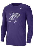 Nike K-State Wildcats Purple Triblend Retro Fashion Tee