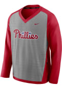 Philadelphia Phillies Nike Dry Pullover Jackets - Grey