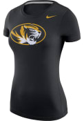 Missouri Tigers Womens Nike Logo Scoop Neck T-Shirt - Black
