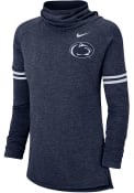 Penn State Nittany Lions Womens Nike Funnel Neck Crew Sweatshirt - Navy Blue