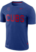 Nike Chicago Cubs Blue Slub Stripe Tee
