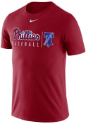 Philadelphia Phillies Nike Practice T Shirt - Red