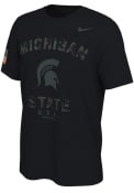Michigan State Spartans Nike Camo Veterans Day T Shirt - Black