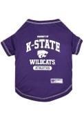 Purple K-State Wildcats Team Logo Pet T-Shirt