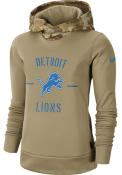Detroit Lions Womens Nike Salute to Service Therma Hooded Sweatshirt - White