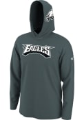 Philadelphia Eagles Nike Hoody Helmet Hooded Sweatshirt - Midnight Green