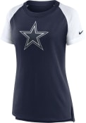 Dallas Cowboys Womens Nike Fashion T-Shirt - Navy Blue