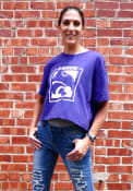 K-State Wildcats Womens Nike Dri-FIT Crop T-Shirt - Purple