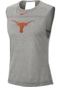 Texas Longhorns Womens Nike Breathe Dri-FIT Cut Out Tank Top - Grey