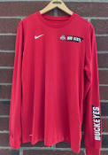 Ohio State Buckeyes Nike Drifit Cotton T Shirt - Red