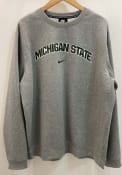 Michigan State Spartans Nike Club Crew Sweatshirt - Grey