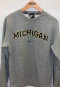 Michigan Wolverines Nike Club Crew Sweatshirt - Grey