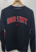 Ohio State Buckeyes Nike Club Crew Sweatshirt - Black