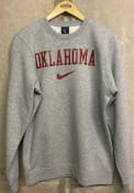 Oklahoma Sooners Nike Club Crew Sweatshirt - Grey