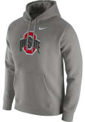 Ohio State Buckeyes Nike Club Hooded Sweatshirt - Grey