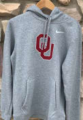 Oklahoma Sooners Nike Club Hooded Sweatshirt - Grey