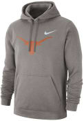Texas Longhorns Nike Club Hooded Sweatshirt - Grey