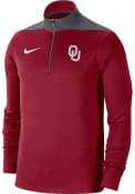 Oklahoma Sooners Nike Campus Fan Fave Dri 1/4 Zip Pullover - Crimson