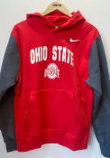 Ohio State Buckeyes Nike Campus Club Hooded Sweatshirt - Red