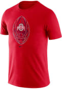 Ohio State Buckeyes Nike Legend Football Icon T Shirt - Red