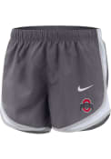 Ohio State Buckeyes Womens Nike Tempo Shorts - Grey