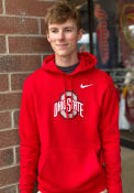 Ohio State Buckeyes Nike Fleece Club Logo Hooded Sweatshirt - Red