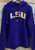 LSU Tigers Nike Club Fleece Arch Hooded Sweatshirt - Purple