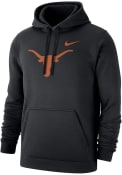 Texas Longhorns Nike Club Fleece Hooded Sweatshirt - Black