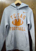 Texas Longhorns Nike Club Football Hooded Sweatshirt - Grey